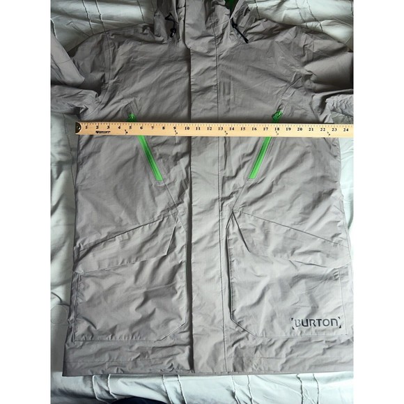 Burton Jacket Men L Green DryRide MountainDew Snowboard Hooded Winter Coat Parka - Picture 10 of 12
